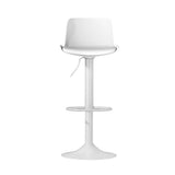 Two Artiss Fynn white gas lift bar stools at kitchen counter — Allure Home Collections