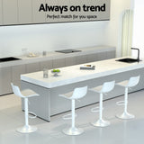 Artiss Fynn bar stool chrome footrest ring and base detail — Allure Home Collections