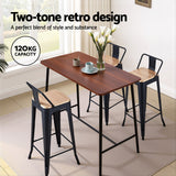 Rye Stackable Bar Stool, Black 4pcs