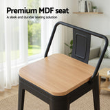 Rye Stackable Bar Stool, Black 4pcs