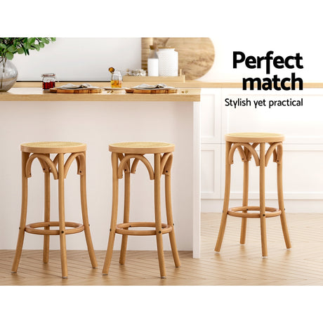 Artiss Apri rattan seat bar stool at kitchen counter — Allure Home Collections