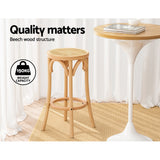Artiss Apri Bar Stool - Rattan & Wood
