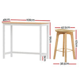 Artiss bar table and stools set in contemporary home bar setting — Allure Home Collections