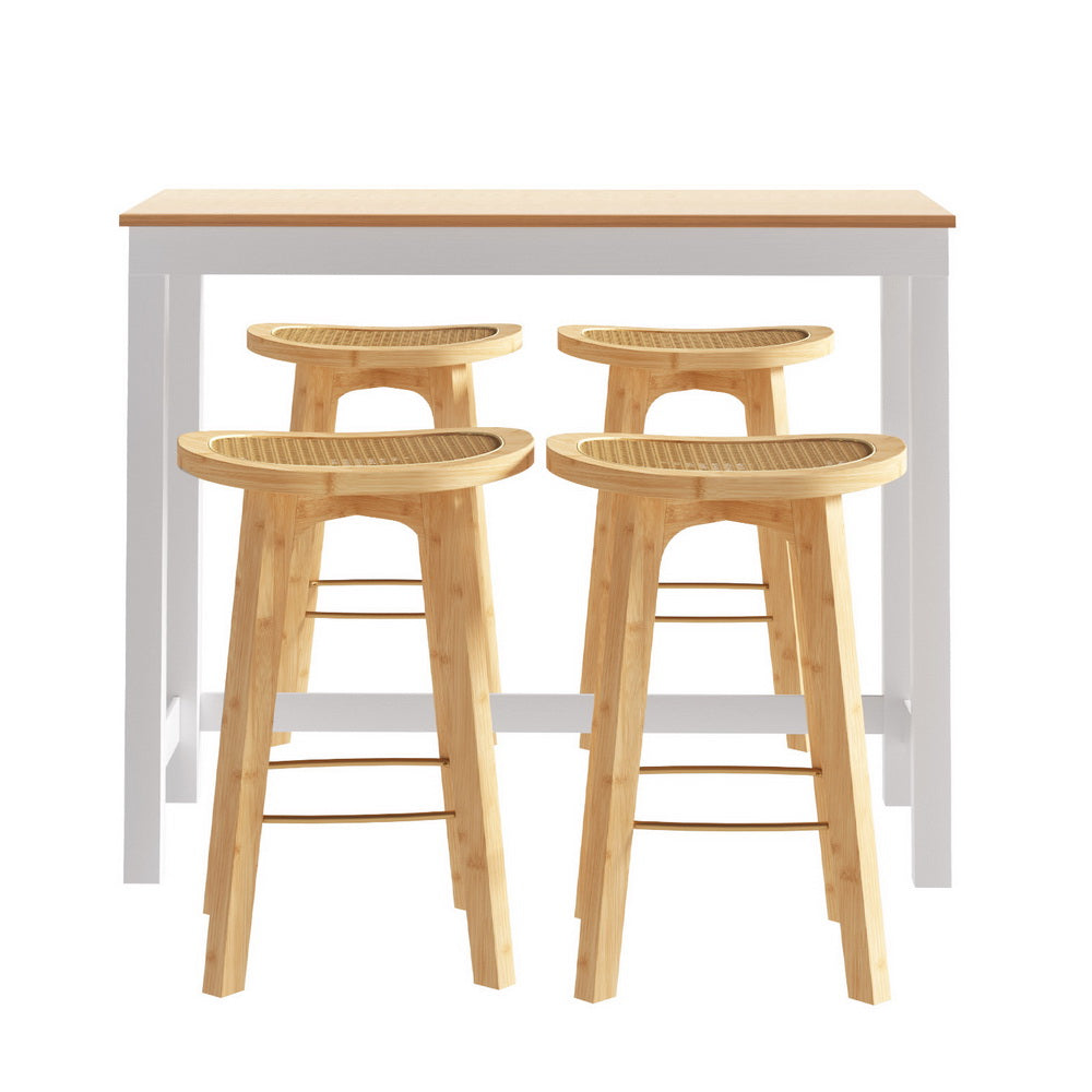 Artiss bar table set top view showing table and stool arrangement — Allure Home Collections