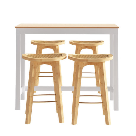 Artiss bar table set top view showing table and stool arrangement — Allure Home Collections
