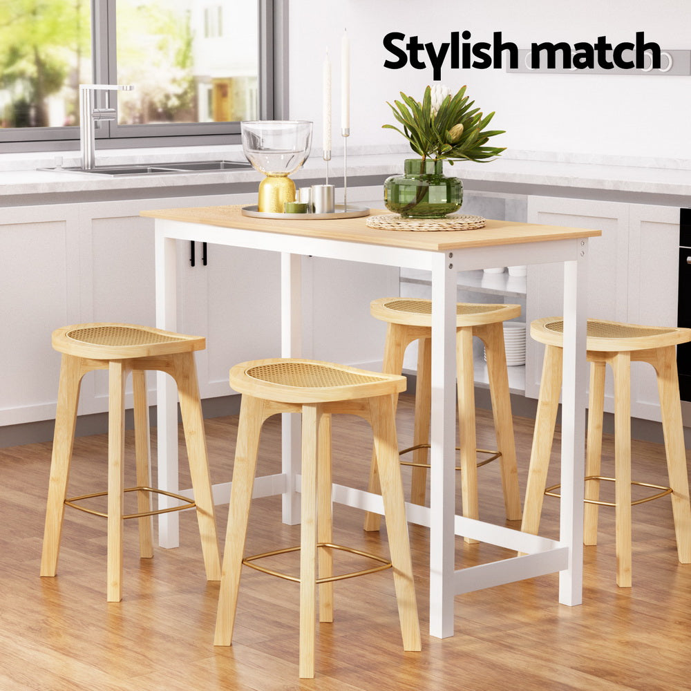 Artiss bar table set detail showing table and matching bar stools — Allure Home Collections