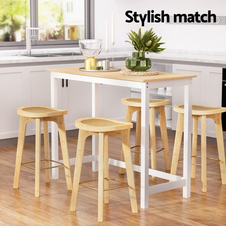 Artiss bar table set detail showing table and matching bar stools — Allure Home Collections