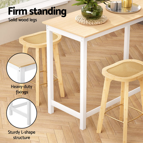 Artiss bar table and stools set styled in kitchen cafe setting — Allure Home Collections