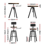 Anderson 3 piece bar set beside a kitchen island