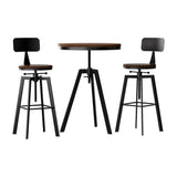 Artiss industrial bar table and stools set in contemporary kitchen — Allure Home Collections
