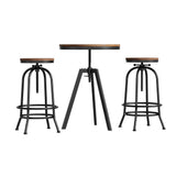 Artiss industrial bar table and stools set styled in dining space — Allure Home Collections