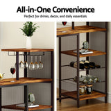 Fishermans Beach industrial bar table with wine rack and two padded stools