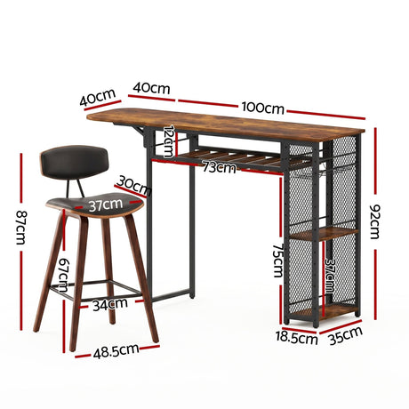 Fingal bar table and stools set in a modern Australian kitchen view 2