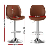 Karingal brown bentwood bar stool with adjustable leather seat at a kitchen counter