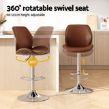 Side profile of Artiss bentwood bar stool showing bentwood back and gas lift — Allure Home Collections
