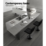 Side profile of Artiss black bar stool showing chrome gas lift base — Allure Home Collections