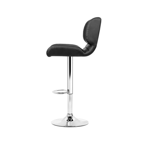 Artiss 4x Luxury Black Gas Lift Bar Stools