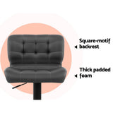 Pair of Artiss PU leather bar stools in contemporary dining space — Allure Home Collections