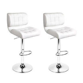 Artiss bar stool gas lift mechanism and PU leather seat detail — Allure Home Collections