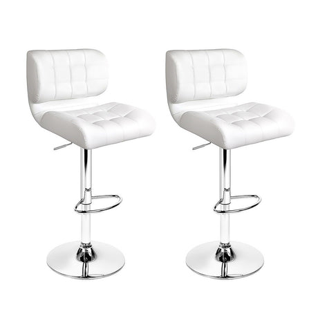 Artiss bar stool gas lift mechanism and PU leather seat detail — Allure Home Collections