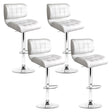 Artiss white PU leather gas lift padded bar stools set of 4 — Allure Home Collections