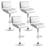 Artiss white PU leather gas lift padded bar stools set of 4 — Allure Home Collections
