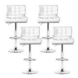 Four Artiss white gas lift bar stools in contemporary kitchen — Allure Home Collections