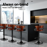 Artiss Grandeur faux leather bar stool seat close-up — Allure Home Collections