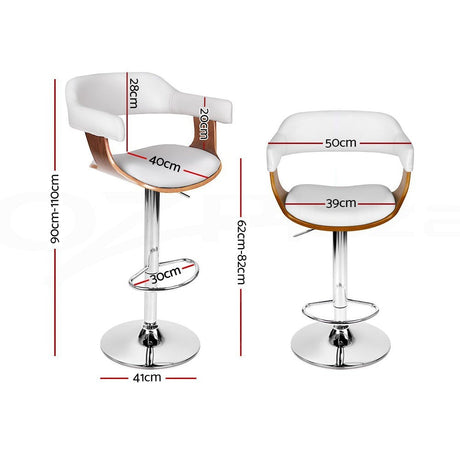 Sorrento Swivel Bar Stool, White