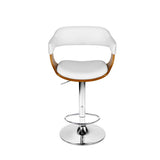Artiss white leather armrest bar stool at kitchen island — Allure Home Collections