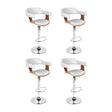 Artiss white PU leather gas lift bar stools with armrests set of 4 — Allure Home Collections