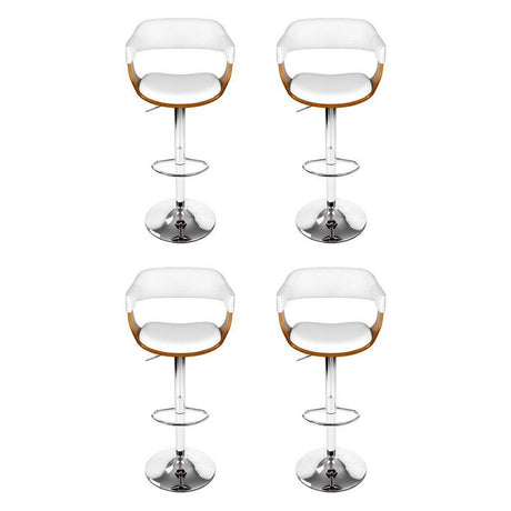 Sorrento Swivel Bar Stool, White 4pcs