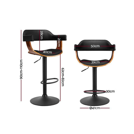 Dromana Swivel Bar Stool, Black
