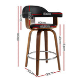 Glen forbes wooden leg bar stool black beside a kitchen island