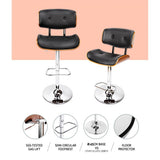 Side profile of Artiss swivel bar stool showing chrome base — Allure Home Collections
