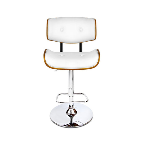 Artiss white leather bar stool at kitchen island — Allure Home Collections