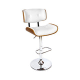 Cowes Wooden Gas Lift Bar Stool, White