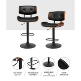 Hastings Gas Lift Bar Stool, Black 2pcs