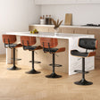 Blind Bight black gas lift swivel bar stool with chrome base in a modern kitchen