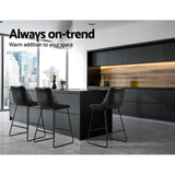 Mount Eliza Bar Stool, Black 2pcs