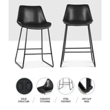 Mount Eliza Bar Stool, Black 2pcs