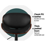 Pair of Artiss Joyce leather bar stools in contemporary kitchen — Allure Home Collections