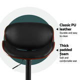 Artiss Joyce bar stool padded seat and backrest close-up — Allure Home Collections