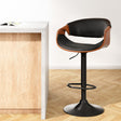 Artiss Ambrus gas lift leather bar stool with armrests — single — Allure Home Collections