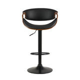 Artiss Ambrus PU leather gas lift bar stools with armrests set of 2 — Allure Home Collections