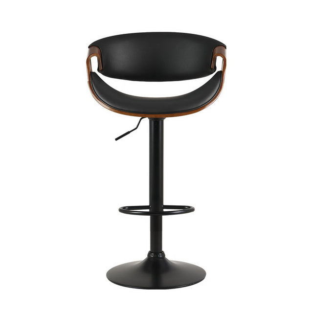 Artiss Ambrus PU leather gas lift bar stools with armrests set of 2 — Allure Home Collections