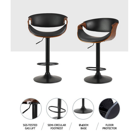 Two Artiss Ambrus bar stools at kitchen island — Allure Home Collections