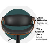 Artiss Ambrus bar stool padded seat and armrest close-up — Allure Home Collections