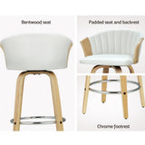 Side profile of Artiss Ricardo bar stool showing swivel mechanism — Allure Home Collections