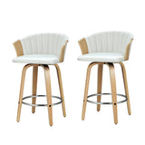 Mornington Swivel Bar Stool, White 2pcs